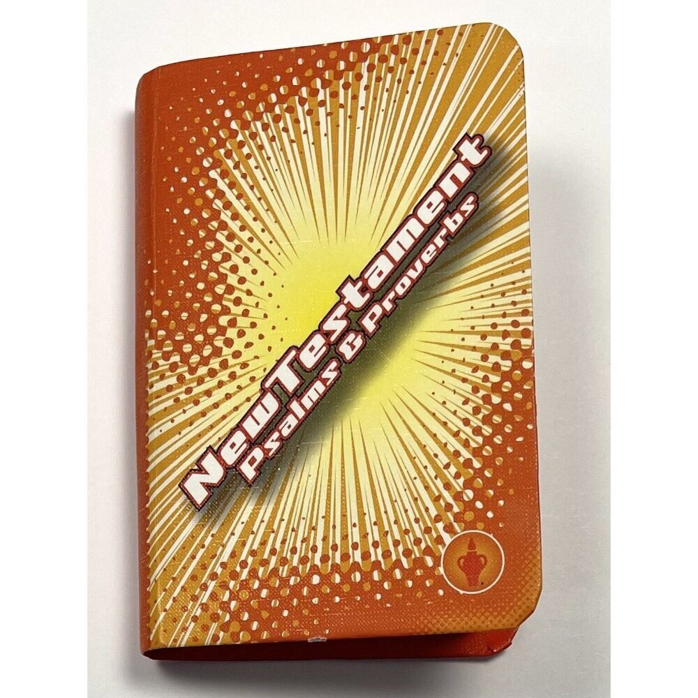 New Testament with Psalms & Proverbs 4.75" Orange Pocket Bible (2013, Gideon)